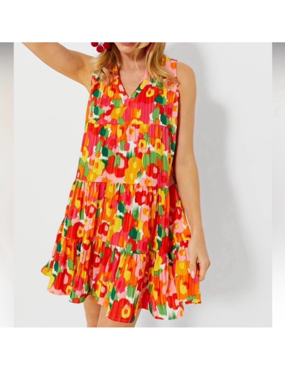 Tuckernuck Pomander Place Kenzo Floral Mini Dress Womens Large - Picture 1 of 7